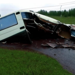 Жуткая авария: автобус перевернулся в Ивановской области